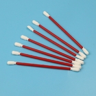 Lint Free Solvent Resistant Dacron Polyester Tipped Cleanroom Swab With Red Handle