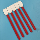 714 Lint Free Red PP Stick Flat Square Polyester Swabs Cleanroom Cleaning Swab Stick