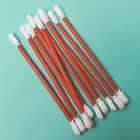 Dust Free Red PP Stick Double Ended Microfiber Cleanroom Swab For Factory Cleaning