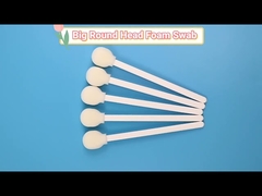Белый ПП стержень с круглым поролоновым наконечником для взятия мазков из носоглотки