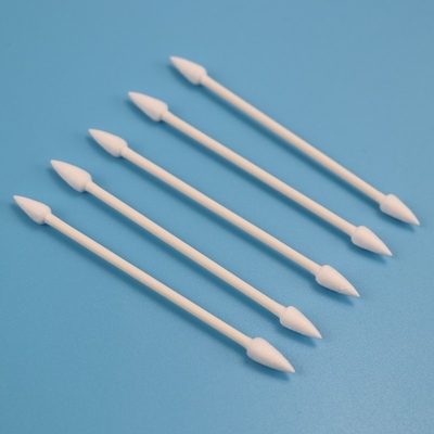 Пробирка хлопка Qtips голов дружелюбной бумажной ручки Eco двойная остроконечная для чистой комнаты CA-003