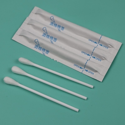 Пластиковая ручка предварительно влажная Qtips Медицинский ватный ватный ватный ватный ват с алкоголем