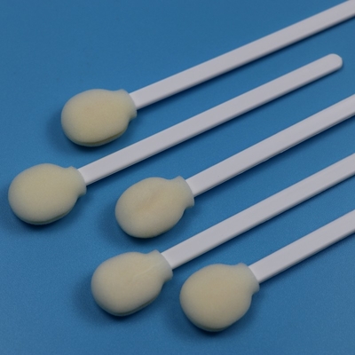 Одноразовый белый PP Stick Round Sponge Stick Medical Lollipop Foam Swab Applicator
