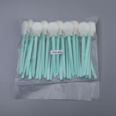 Non-Fluorescent Medical Sponge Applicator: 30mm Broad Round Tip for Large Surface Wound Cleansing & Sensitive Tissue Safe