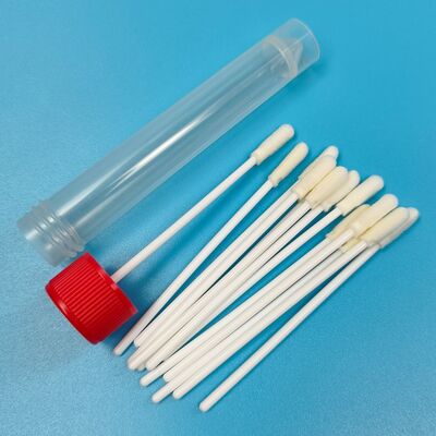 8 см одноразовый белый PP Stick Стерильный Пенообразный Ключевой Сэмп ВТМ Комплект Тест на грипп Пероральный Сэмп Экологическое Исследование Сэмп Поверхностный пробный сэмп