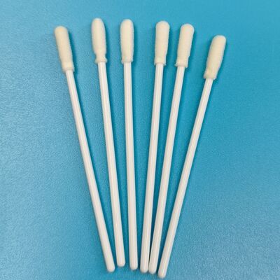 8 см одноразовый белый PP Stick Стерильный Пенообразный Ключевой Сэмп ВТМ Комплект Тест на грипп Пероральный Сэмп Экологическое Исследование Сэмп Поверхностный пробный сэмп