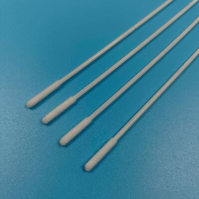 Individual Wrapped Strong ABS Stick Sterile Flocked Nylon Swab Nasal Swab Flu Test Sampling Swab Mouth Specimen Collection Swab