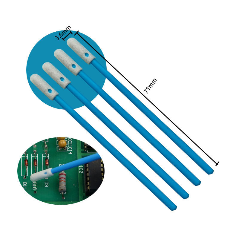 742 Безворсовая синяя ручка, 3,6 мм, прецизионная губка, тампон для чистки электроники, пенопластовый наконечник, тампон для детализации, для чистых помещений